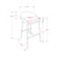 Ensemble de 2 tabourets de bar argentés / gris Humphry, H 35,49 po x l 20,33 po x P 20,33 po