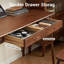 Bureau en bois massif avec tiroir MCM-1543019974-1543026306