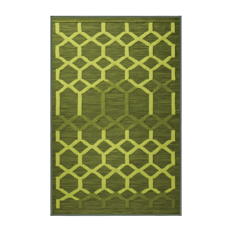 Tapis vert en treillis lavable à la machine, Rectangle 6 pi x 9 pi