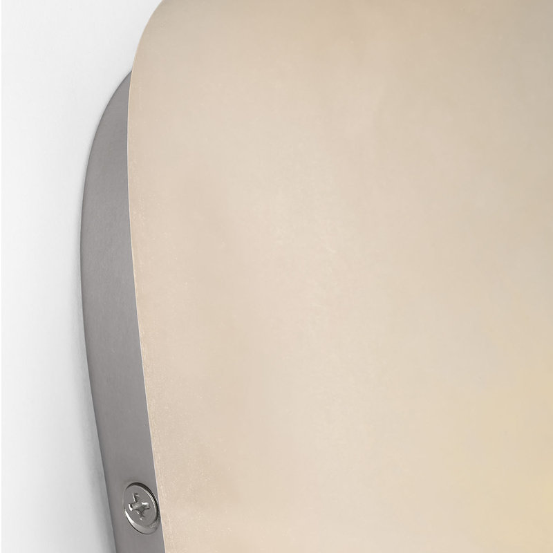 Kelly Wearstler Formosa 26" Linear Sconce, 19.75" H x 4.75" W x 3.25" D, Alabaster/Polished Nickel, 1400 W