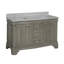 Ensemble de meuble-lavabo double 60 "avec comptoir vert sauge et comptoir en marbre de Carrare Katherine-874061101-874061105