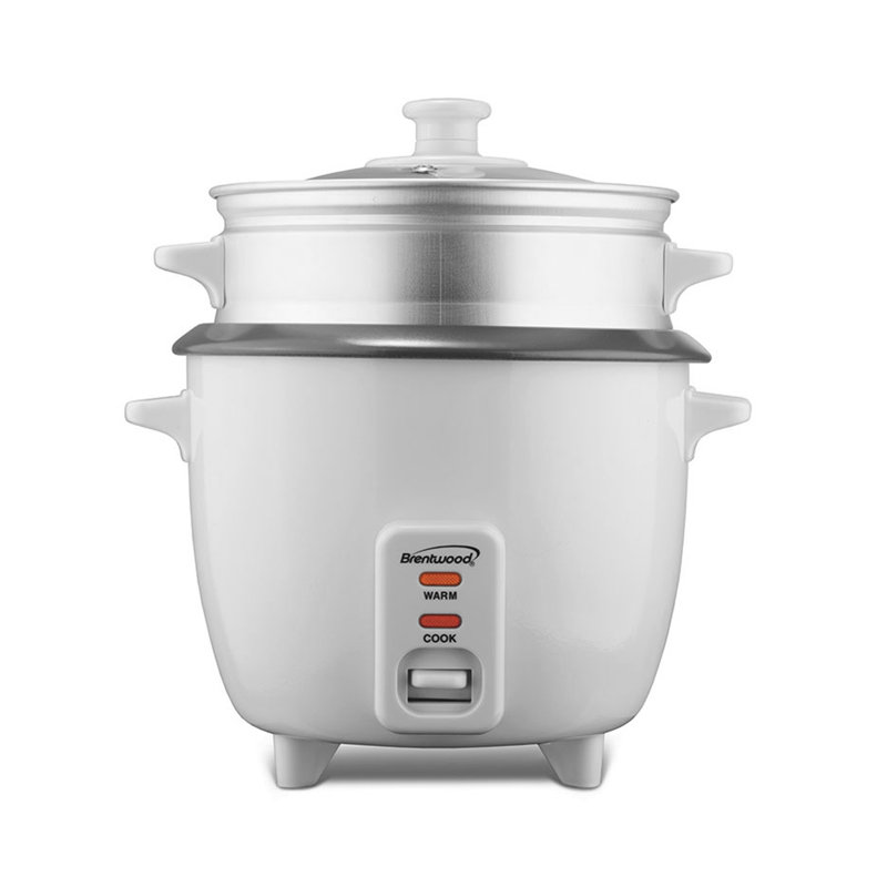 Brentwood 4 Cup Rice Cooker/Non-Stick With Steamer, 5 Qt.