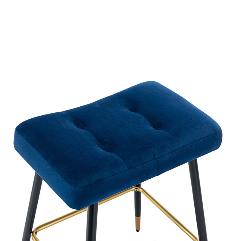 Tabouret de comptoir 26,38 po Manucher, Bleu marine