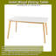 Ensemble de salle à manger 5 pièces en bois d'hévéa avec table en faux bois et 4 chaises ergonomiques-2059694236