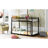 Low Bunk Bed In Black, Twin Over - And Solid Steel Frame Construction-1486884346-1486884349