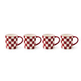 Cherry Check Mugs