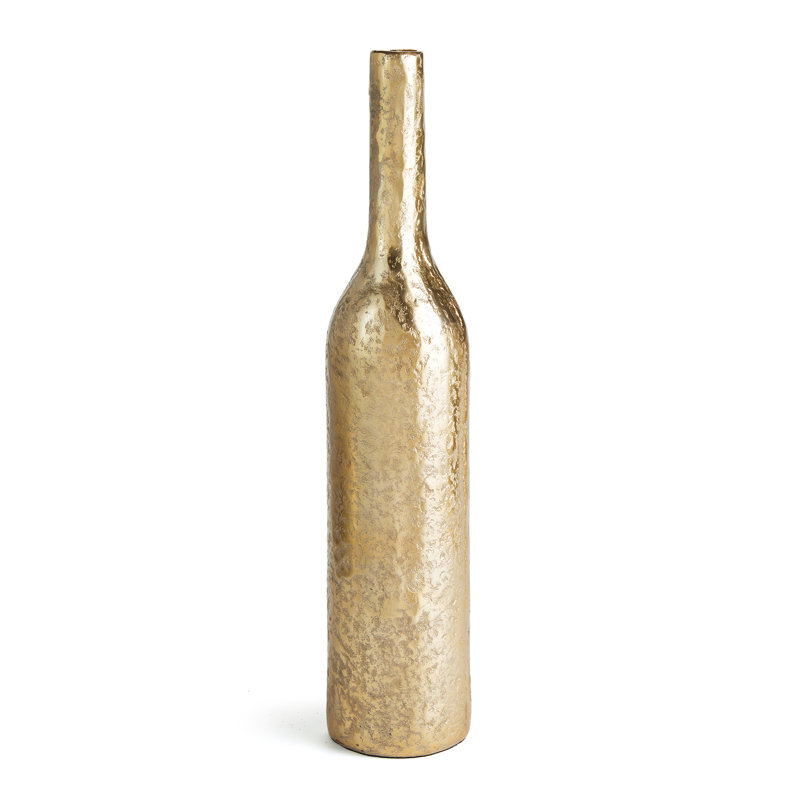 Candelora Handmade Aluminum Table Vase, Gold, 24" H x 5" W x 5" D