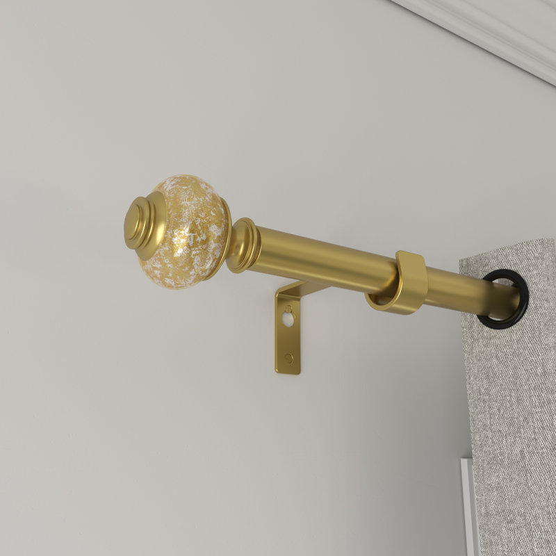 Tringle à rideaux simple réglable en métal Dotern, 28" - 48"