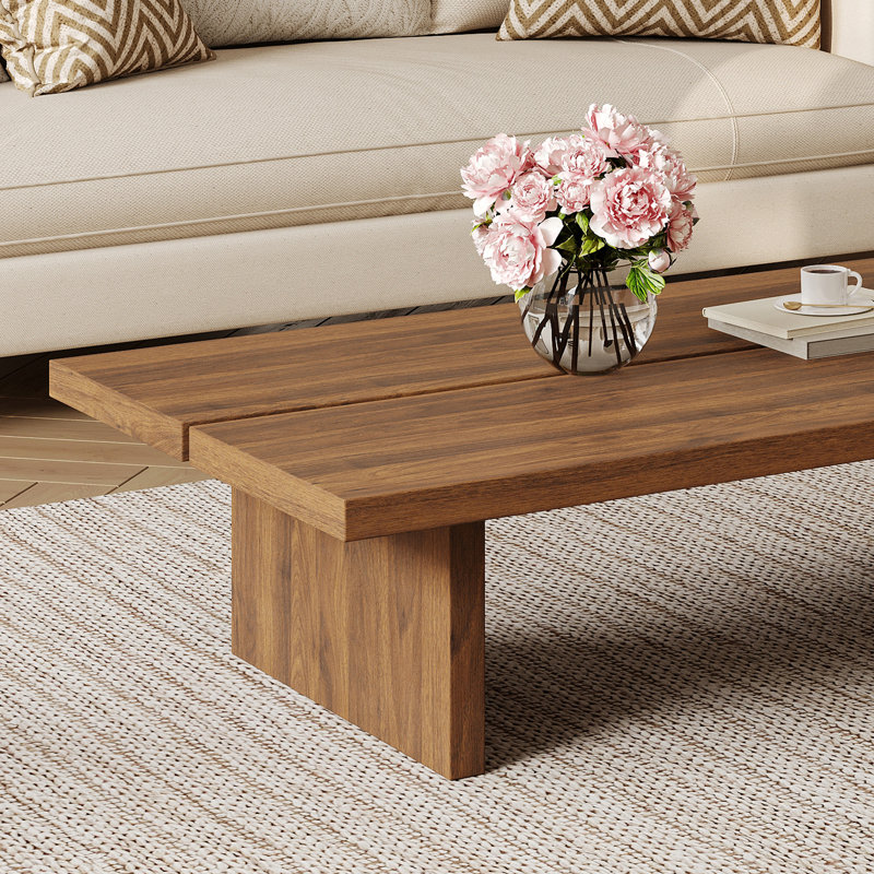 47" Modern Wood Coffee Table for Living Room | Sled Design