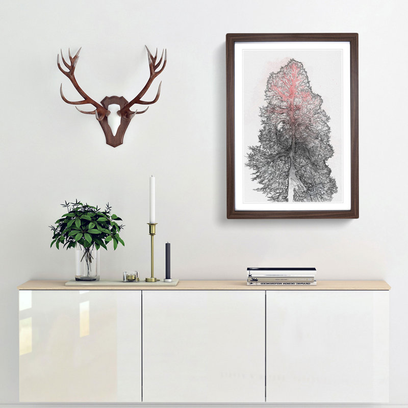 Colour of the Tree in Abstract - Picture Frame Graphic Art Print, Walnut Framed, 87cm H x 62cm W x 2cm D