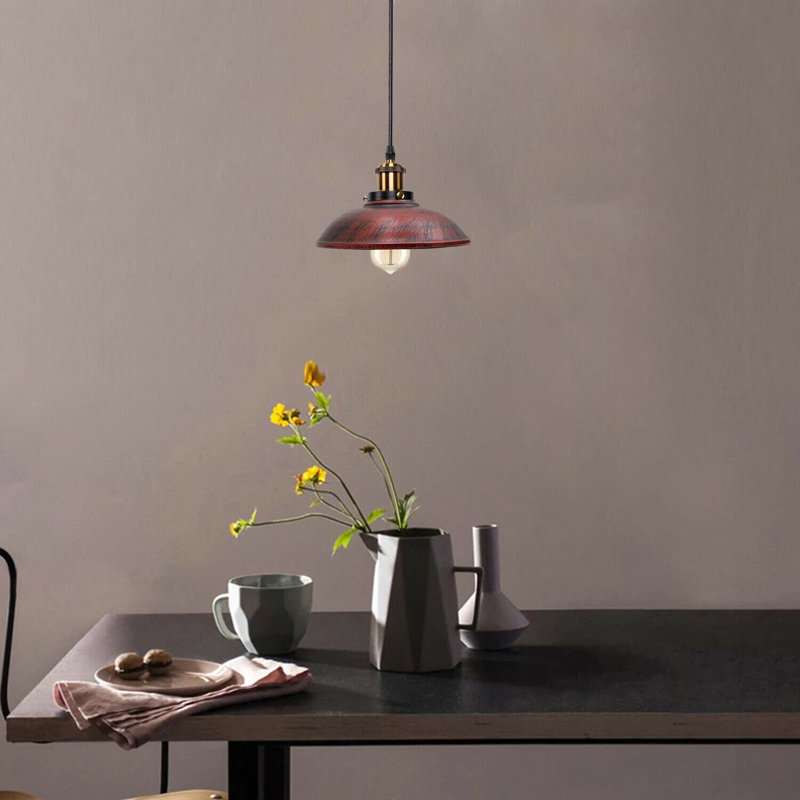 Grubbs 1 - Light Dome Pendant, Rustic Red