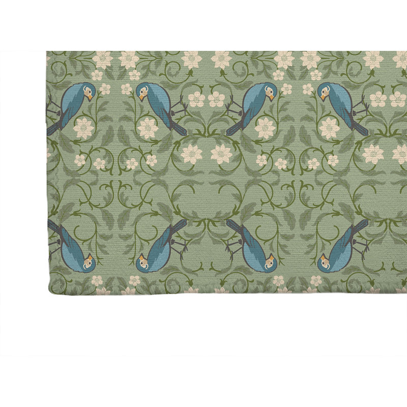 Tweetie Thin Lightweight Kitchen Mat, Rectangle 5' x 7', Sage
