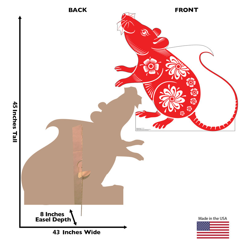 Accroche en carton 2020 année du rat-chinois new year