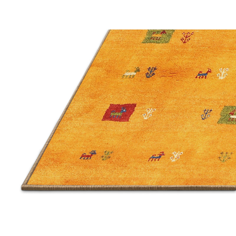 Tapis abstrait jaune, Rectangle 8 pi x 12 pi