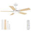 Ventilateur de plafond intérieur / extérieur blanc à 4 pales de 42 po avec lumière DEL, télécommande, à intensité variable-111776245-111776246-111653332