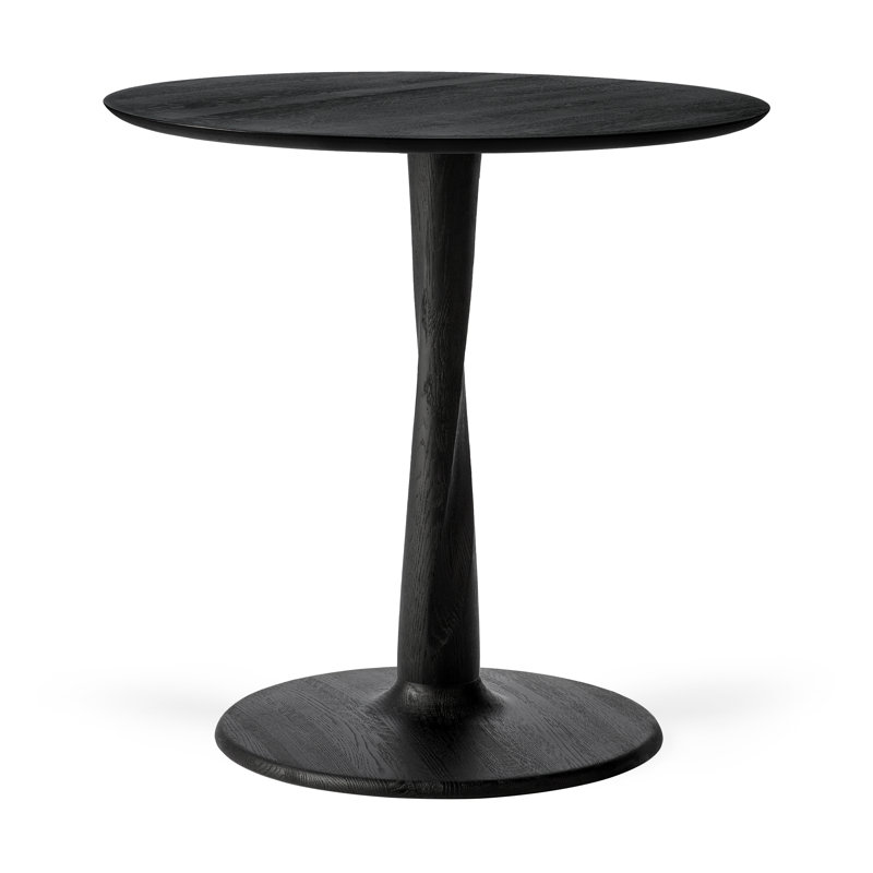 Torsion Solid Oak Dining Table, Back, 27" H x 27.5" L x 27.5" W