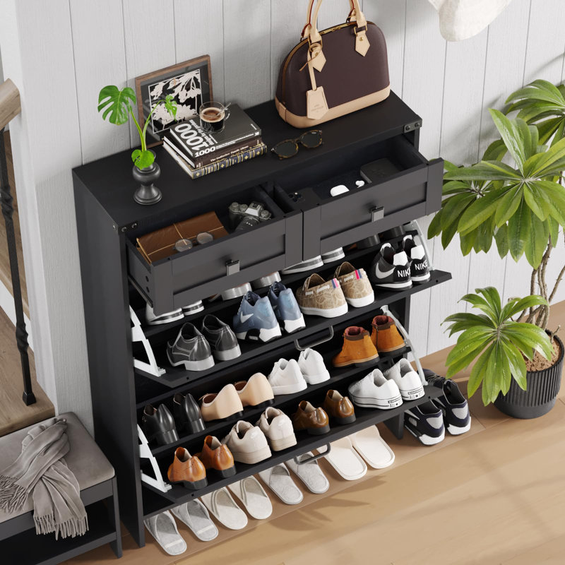 16 Pair Shoe Storage Cabinet