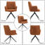 360° Swivel Dining Chairs, Modern Chenille Upholstered Armchairs With Ergonomic Back Support, Sturdy Metal Legs For Kitchen & Dining Room-787347666-787347668