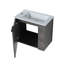 Meuble-lavabo compact compact de 22 po avec porte à fermeture douce et lavabo en céramique pour petits espaces-1313415222