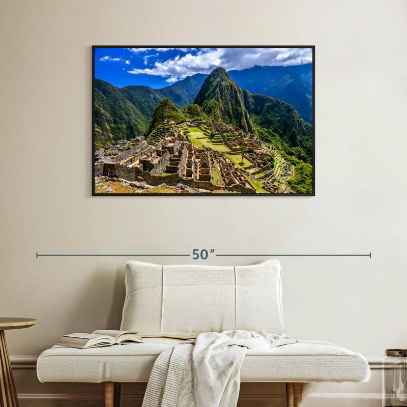 Restes du Machu Picchu, Cadre flottant noir, 40 po x 27 po