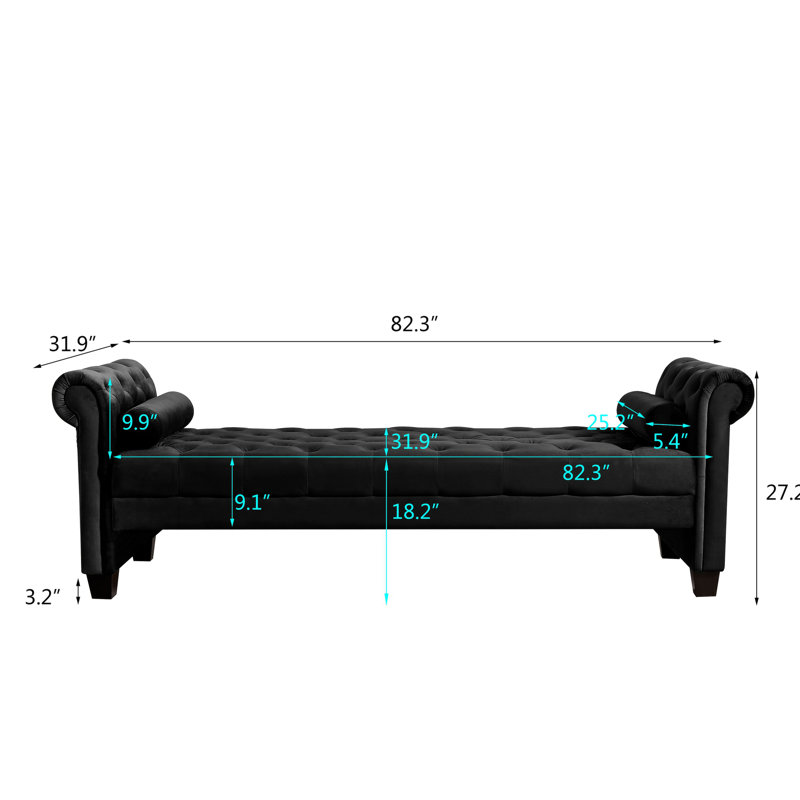 Rectangular Large Sofa Stool, Upholstered Sofa