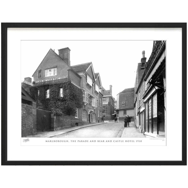 Marlborough, The Parade And Bear And Castle Hotel 1910 - Single Picture Frame Print, 45cm H x 60cm W x 2.3cm D