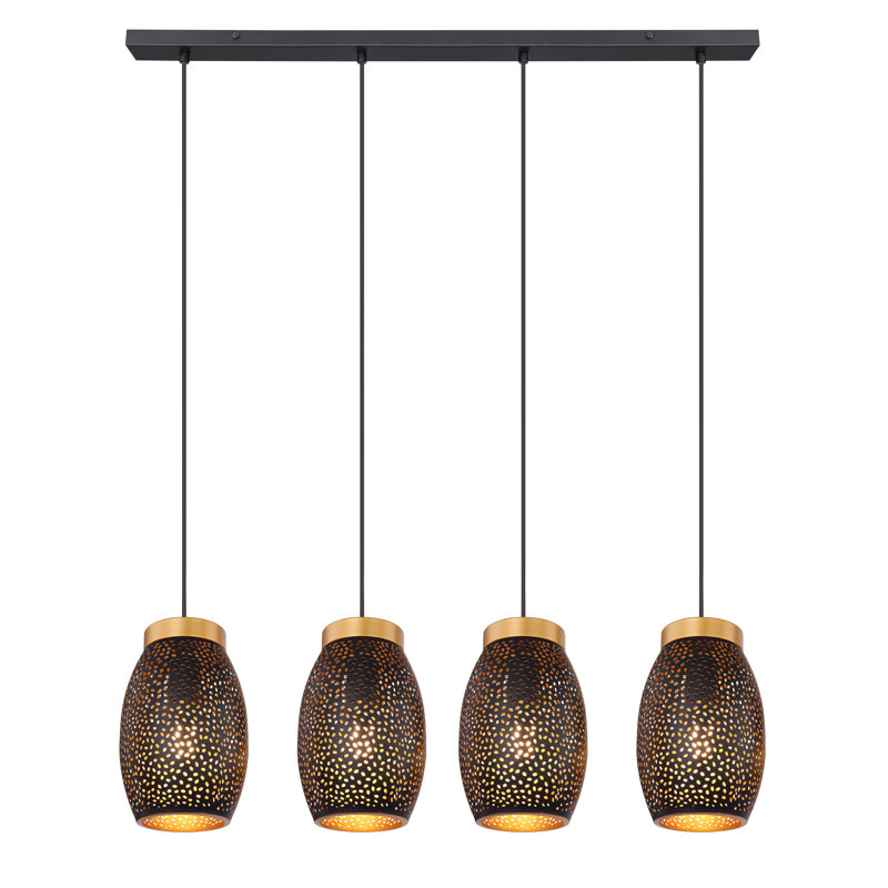 Fennia 4 - Light Black/Brown/Golden Kitchen Island Pendant