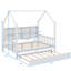 Lit double pleine grandeur avec lit escamotable, lit pour enfant avec tablette intégrée-2030428007