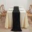 Chemins de table noirs en tissu d'étamine et chemins de table Boho