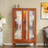 Curio Cabinet With 2 Tempered Glass Doors, Adjustable Shelves And Led Light-220826640