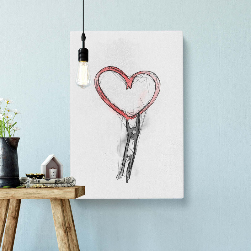 Holding On To Love In Abstract - Wrapped Canvas, 76cm H x 50cm W x 3cm D