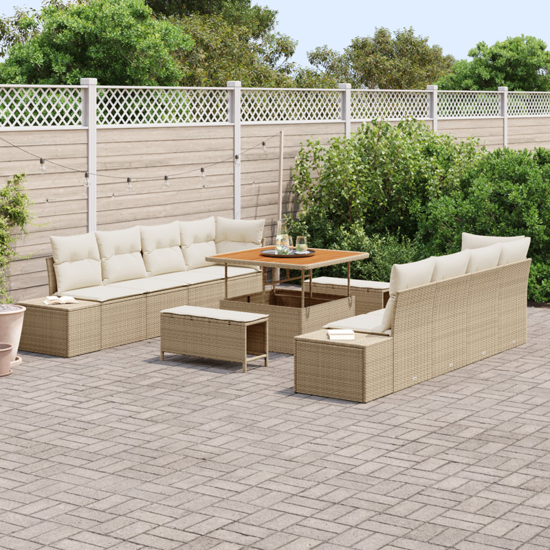 184cm Wide Patio Sofa with Cushions