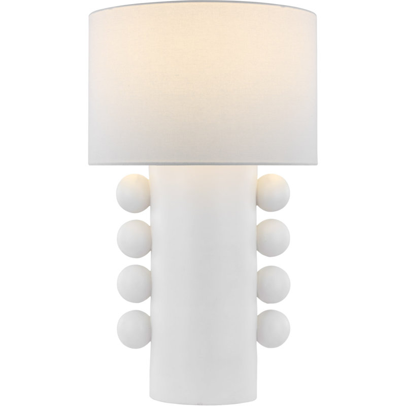 Kelly Wearstler Tiglia Tall Table Lamp, Plaster White, 31" H x 18.5" W x 18.5" D