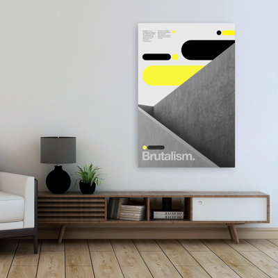 Brutalist Geometric Design Abstract Contemporary Geometric Architecture Urban Wall Art