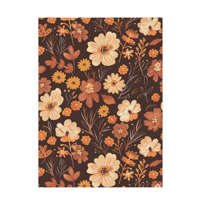 Impression florale d'automne sans cadre