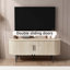 Console de télévision moderne avec compartiment de rangement à porte coulissante pour le salon, la chambre à coucher ou le bureau.