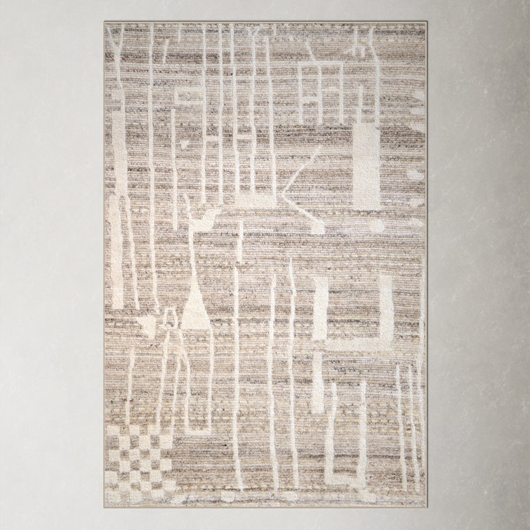 Shima Moroccan Wool Area Rug in Camel
