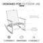 Chaise berçante d'extérieur en bois massif Odwyer
