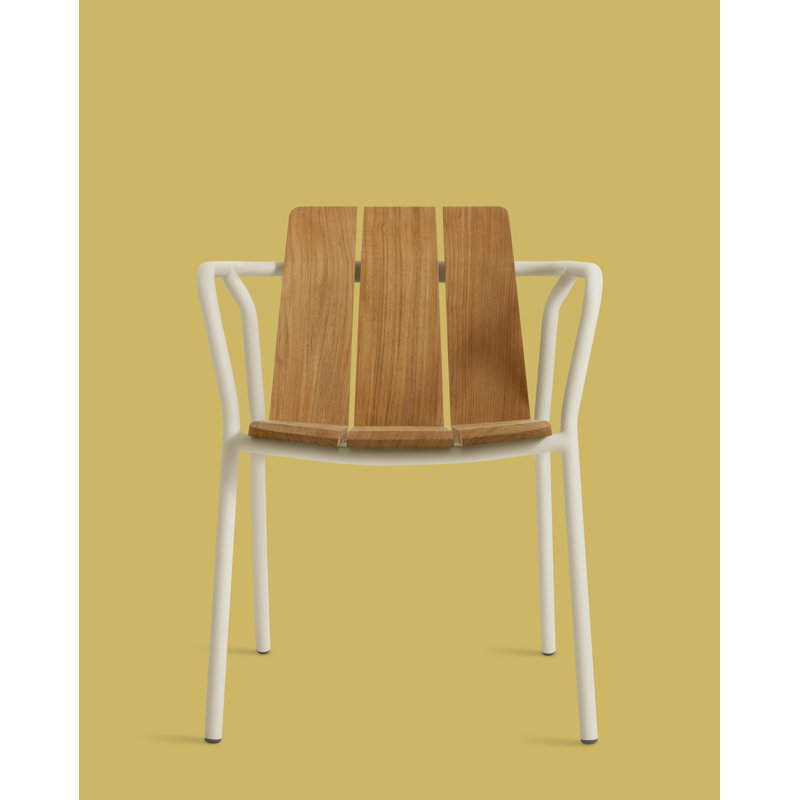 Offline Outdoor Teak Dining Armchair, White
