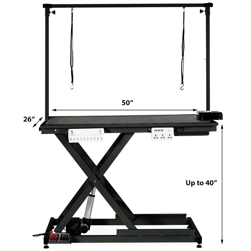 Black Heavy Duty Electric Pet Grooming Table with Adjustable Height