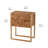 23.6" W Accent Cabinet with Geometric Carved Front and Open Frame Base