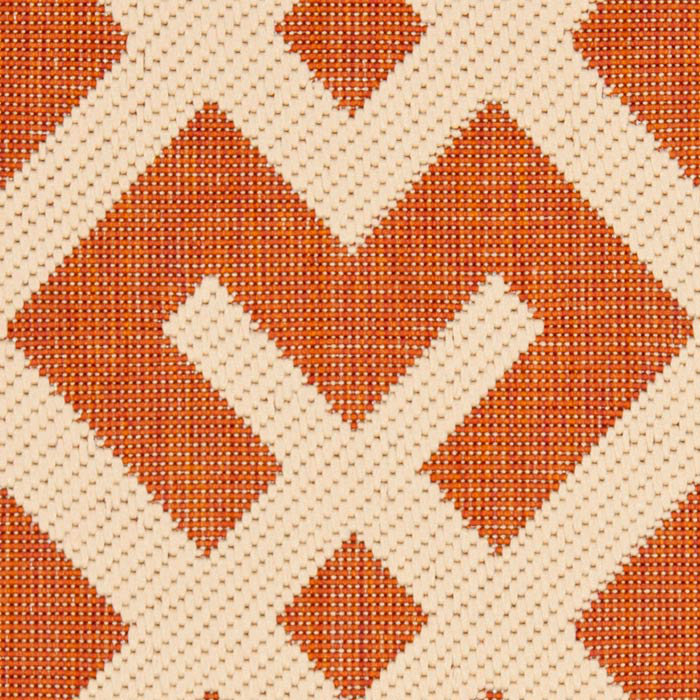Arneshia Geometric Terracotta/Bone Indoor/Outdoor Area Rug