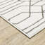 Tapis blanc / gris tissé à la machine Maitland-129705204