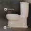 Toilette allongée monopièce à double chasse (siège inclus)