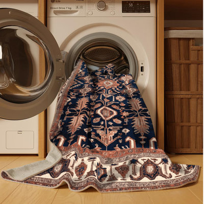 Tapis brun lavable à la machine