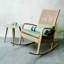 Chaise berçante tissée en PE