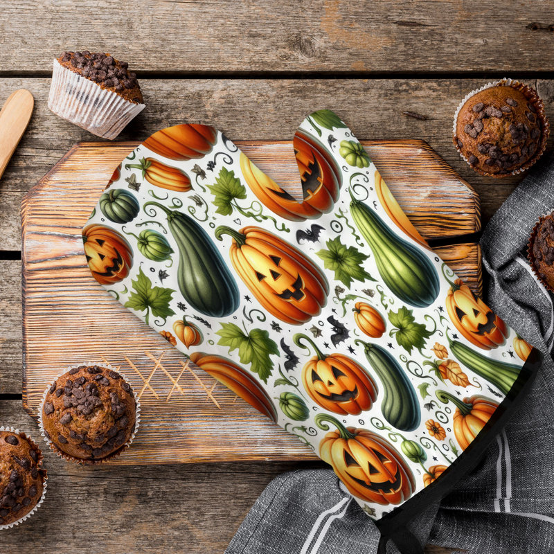 Pumpkin Parade Oven Mitt Cotton Twill