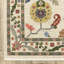 Tapis oriental en laine tissé à la machine en vert / bleu / brun-93834019