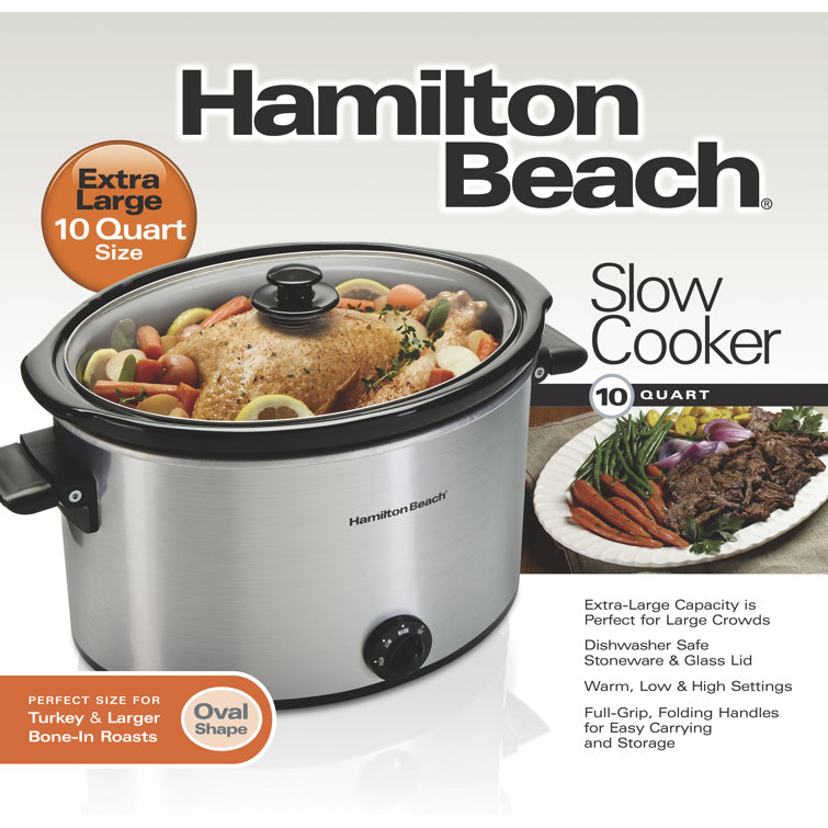 Hamilton Beach Slow Cooker, 10 Quart Capacity, Extra-Large