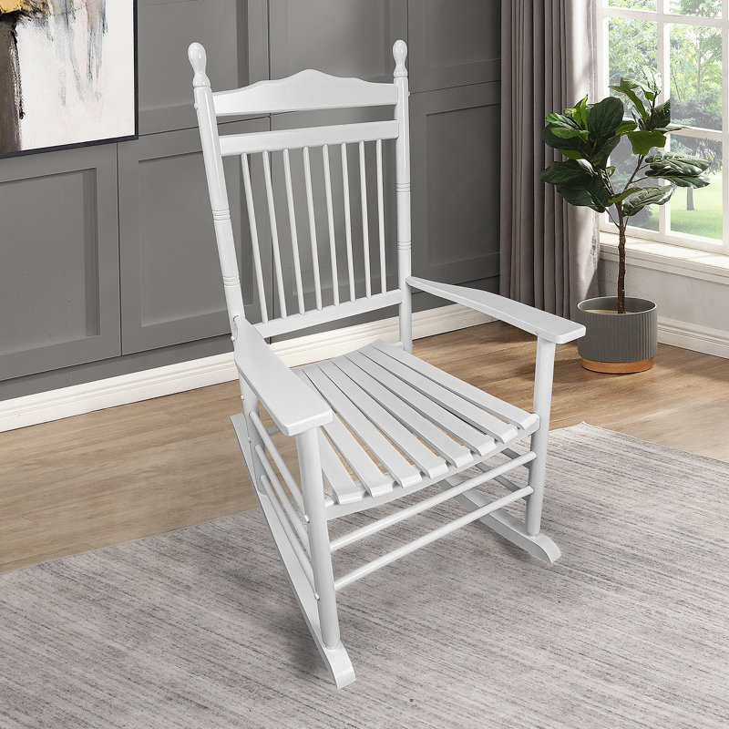 Balcony Porch Adult Rocking Chair, White
